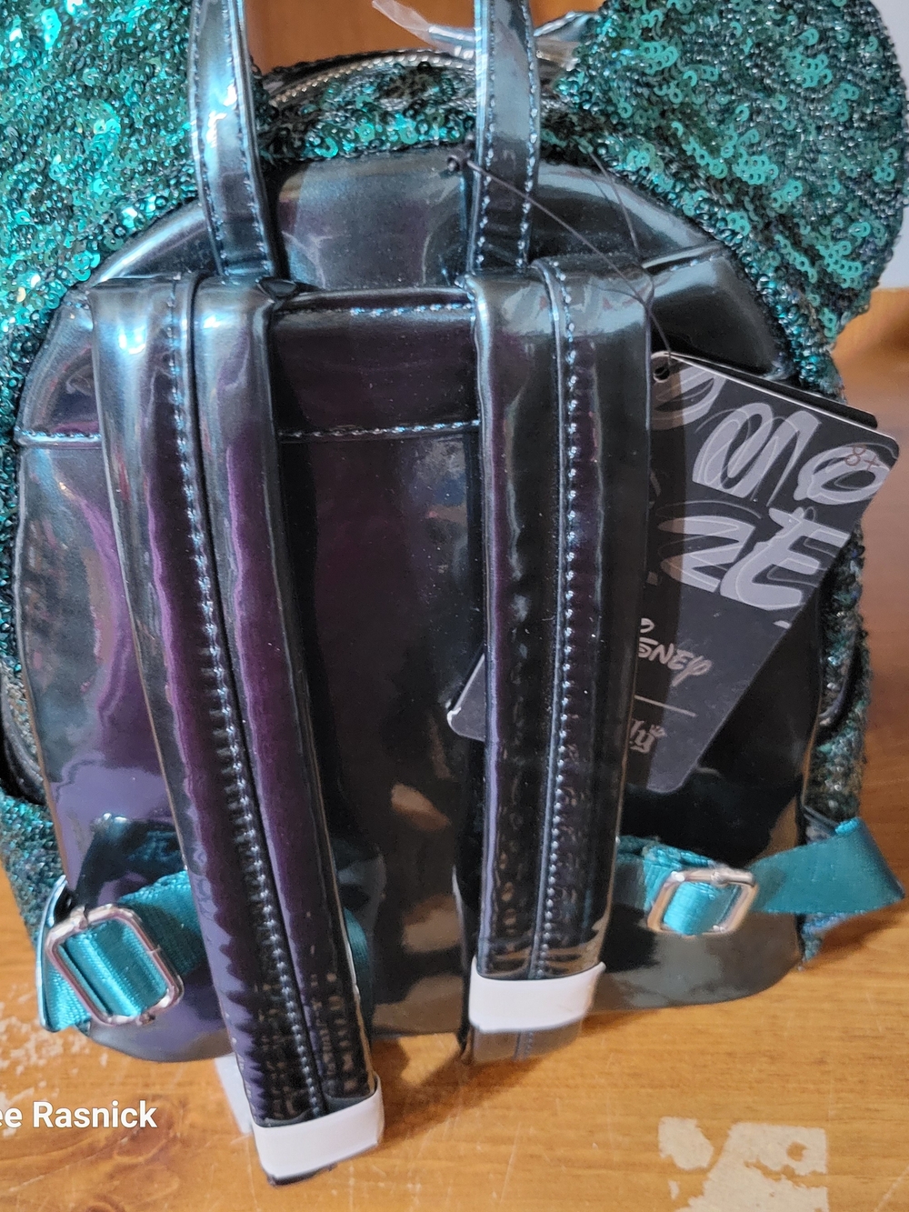 Loungefly L.E. (GRAIL) Emerald Sequin Mini Backpack. Nwt - Picture 4 of 5